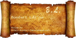 Bonfert Léna névjegykártya